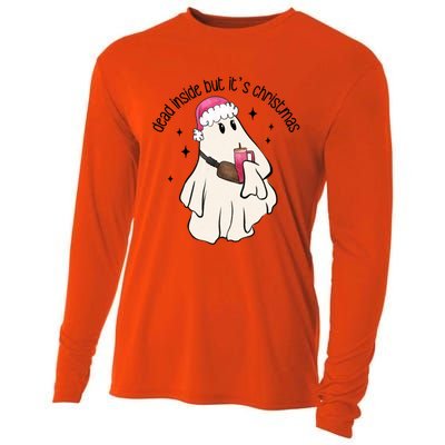 Groovy Boojee Ghost Dead Inside But Its Christmas Holiday Gift Cooling Performance Long Sleeve Crew