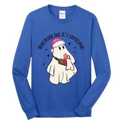 Groovy Boojee Ghost Dead Inside But Its Christmas Holiday Gift Tall Long Sleeve T-Shirt