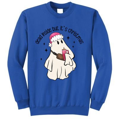 Groovy Boojee Ghost Dead Inside But Its Christmas Holiday Gift Tall Sweatshirt