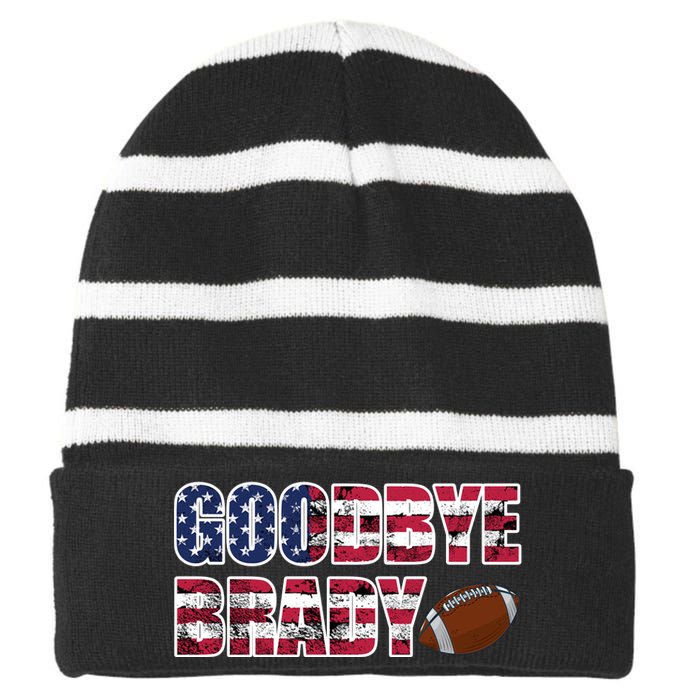 Goodbye Brady Striped Beanie with Solid Band