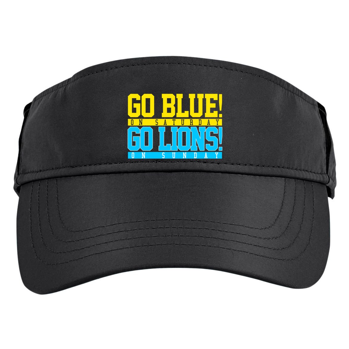 Go Blues Go Lions On Sunday Football Fan Adult Drive Performance Visor