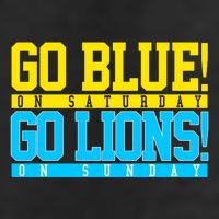 Go Blues Go Lions On Sunday Football Fan Adult Drive Performance Visor