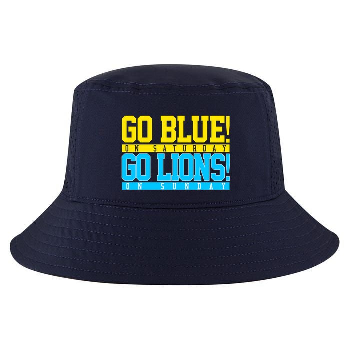 Go Blues Go Lions On Sunday Football Fan Cool Comfort Performance Bucket Hat