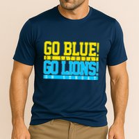 Go Blues Go Lions On Sunday Football Fan Cooling Performance Crew T-Shirt