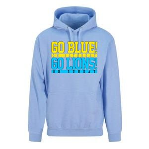 Go Blues Go Lions On Sunday Football Fan Unisex Surf Hoodie