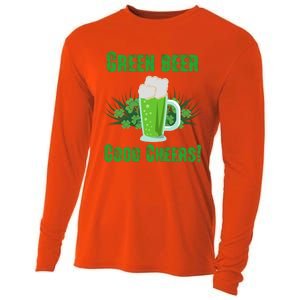 Green Beer Good Cheers Funny Gift St Patrick's Day Cute Gift Cooling Performance Long Sleeve Crew