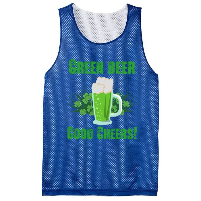 Green Beer Good Cheers Funny Gift St Patrick's Day Cute Gift Mesh Reversible Basketball Jersey Tank