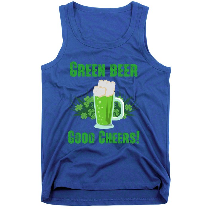 Green Beer Good Cheers Funny Gift St Patrick's Day Cute Gift Tank Top