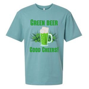 Green Beer Good Cheers Funny Gift St Patrick's Day Cute Gift Sueded Cloud Jersey T-Shirt