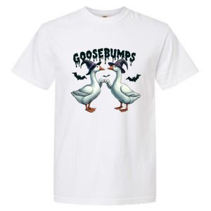 Goose Bumps Geese Fist Bumping Animal Pun Witch Halloween Garment-Dyed Heavyweight T-Shirt