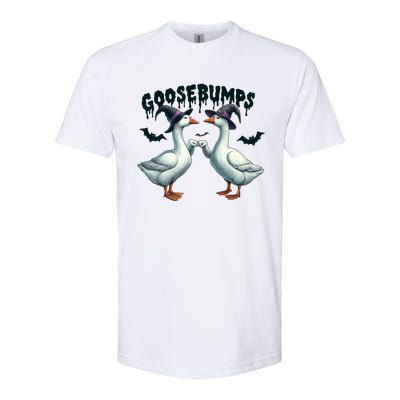 Goose Bumps Geese Fist Bumping Animal Pun Witch Halloween Softstyle CVC T-Shirt