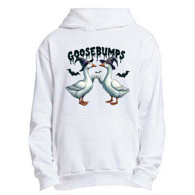 Goose Bumps Geese Fist Bumping Animal Pun Witch Halloween Urban Pullover Hoodie