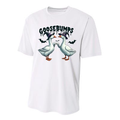 Goose Bumps Geese Fist Bumping Animal Pun Witch Halloween Performance Sprint T-Shirt