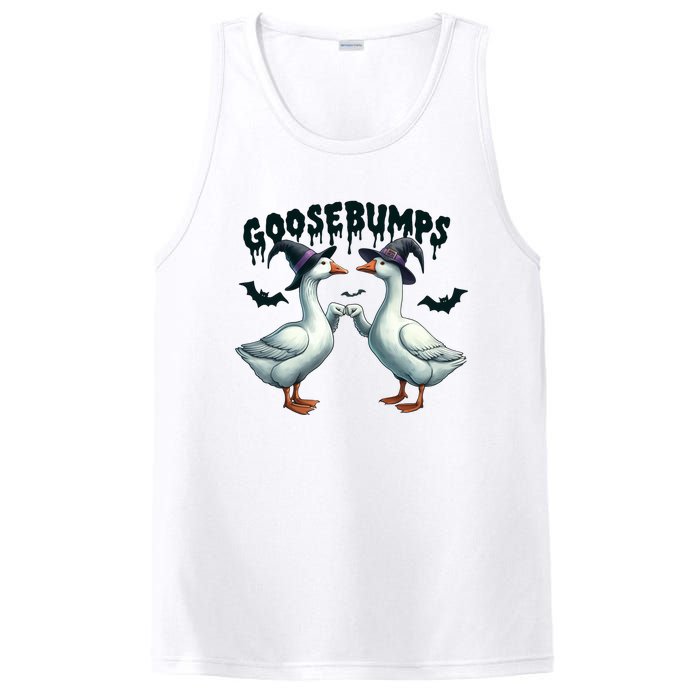 Goose Bumps Geese Fist Bumping Animal Pun Witch Halloween PosiCharge Competitor Tank