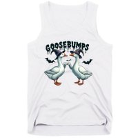 Goose Bumps Geese Fist Bumping Animal Pun Witch Halloween Tank Top