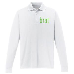 Green Brat Performance Long Sleeve Polo