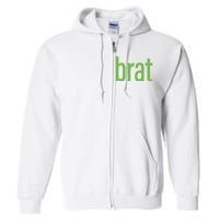 Green Brat Full Zip Hoodie