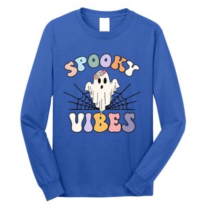 Groovy Boo Ghost Spooky Vibes Halloween Costumes Gift Long Sleeve Shirt