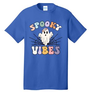 Groovy Boo Ghost Spooky Vibes Halloween Costumes Gift Tall T-Shirt