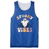 Groovy Boo Ghost Spooky Vibes Halloween Costumes Gift Mesh Reversible Basketball Jersey Tank