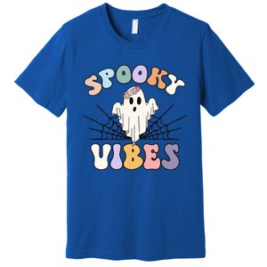 Groovy Boo Ghost Spooky Vibes Halloween Costumes Gift Premium T-Shirt