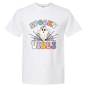 Groovy Boo Ghost Spooky Vibes Halloween Costumes Gift Garment-Dyed Heavyweight T-Shirt