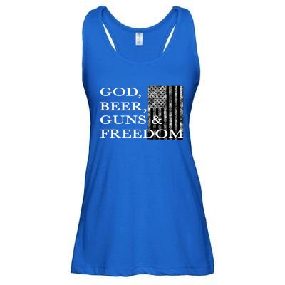 God Beer Guns Freedom Country Rights Party Republican Trendy Gift Ladies Essential Flowy Tank