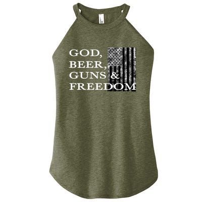 God Beer Guns Freedom Country Rights Party Republican Trendy Gift Women’s Perfect Tri Rocker Tank