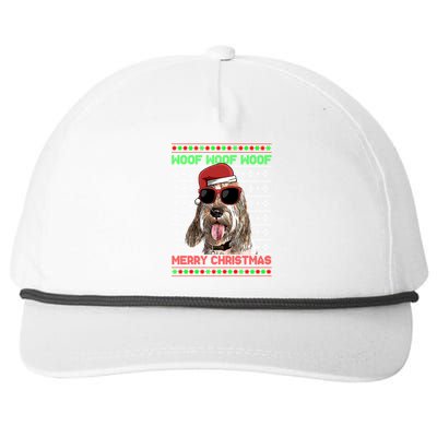 Grand Basset Griffon Vendeen Woof Merry Christmas Gift Snapback Five-Panel Rope Hat