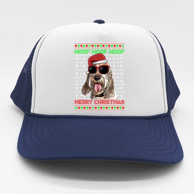 Grand Basset Griffon Vendeen Woof Merry Christmas Gift Trucker Hat