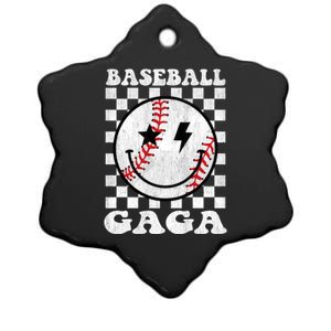 Groovy Baseball Gaga Funny Game Day Baseball Gaga Cool Gift Ceramic Star Ornament