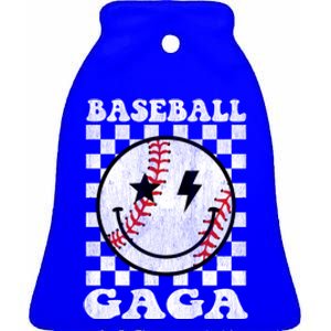 Groovy Baseball Gaga Funny Game Day Baseball Gaga Cool Gift Ceramic Bell Ornament