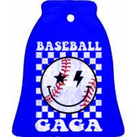 Groovy Baseball Gaga Funny Game Day Baseball Gaga Cool Gift Ceramic Bell Ornament