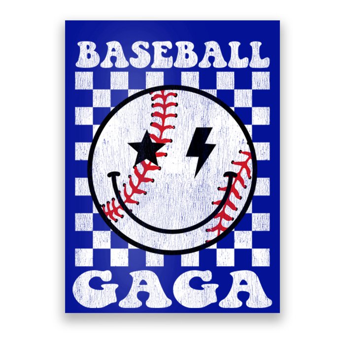 Groovy Baseball Gaga Funny Game Day Baseball Gaga Cool Gift Poster