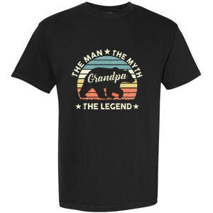 Grandpa Bear Gift For Fathers Day The Man Myth Legend Garment-Dyed Heavyweight T-Shirt