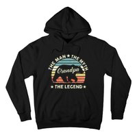 Grandpa Bear Gift For Fathers Day The Man Myth Legend Hoodie