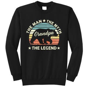 Grandpa Bear Gift For Fathers Day The Man Myth Legend Sweatshirt