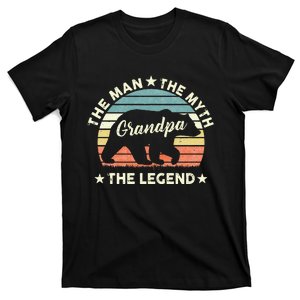 Grandpa Bear Gift For Fathers Day The Man Myth Legend T-Shirt