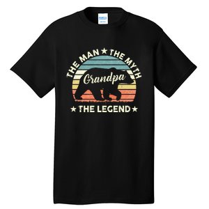 Grandpa Bear Gift For Fathers Day The Man Myth Legend Tall T-Shirt