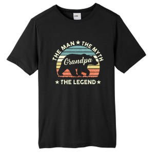 Grandpa Bear Gift For Fathers Day The Man Myth Legend Tall Fusion ChromaSoft Performance T-Shirt