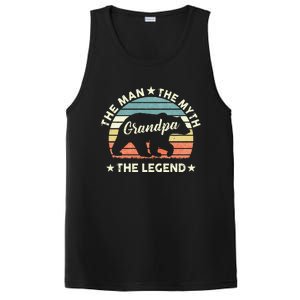 Grandpa Bear Gift For Fathers Day The Man Myth Legend PosiCharge Competitor Tank