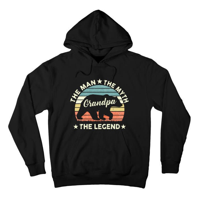 Grandpa Bear Gift For Fathers Day The Man Myth Legend Tall Hoodie