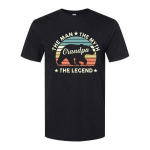 Grandpa Bear Gift For Fathers Day The Man Myth Legend Softstyle CVC T-Shirt