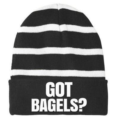 Got Bagels Striped Beanie with Solid Band