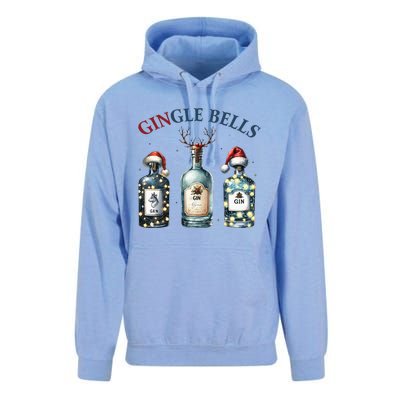 Gingle Bells Gin Gin Bells Christmas Tree Merry Xmas Unisex Surf Hoodie