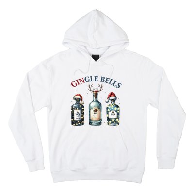 Gingle Bells Gin Gin Bells Christmas Tree Merry Xmas Hoodie