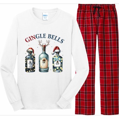 Gingle Bells Gin Gin Bells Christmas Tree Merry Xmas Long Sleeve Pajama Set