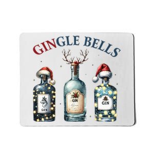 Gingle Bells Gin Gin Bells Christmas Tree Merry Xmas Mousepad