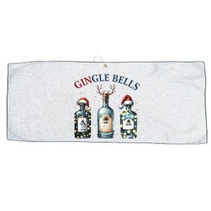 Gingle Bells Gin Gin Bells Christmas Tree Merry Xmas Large Microfiber Waffle Golf Towel