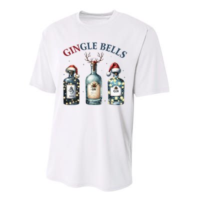 Gingle Bells Gin Gin Bells Christmas Tree Merry Xmas Performance Sprint T-Shirt